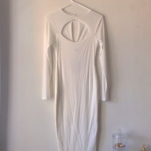 Nakedwardrobe white midi dress, body on, new
